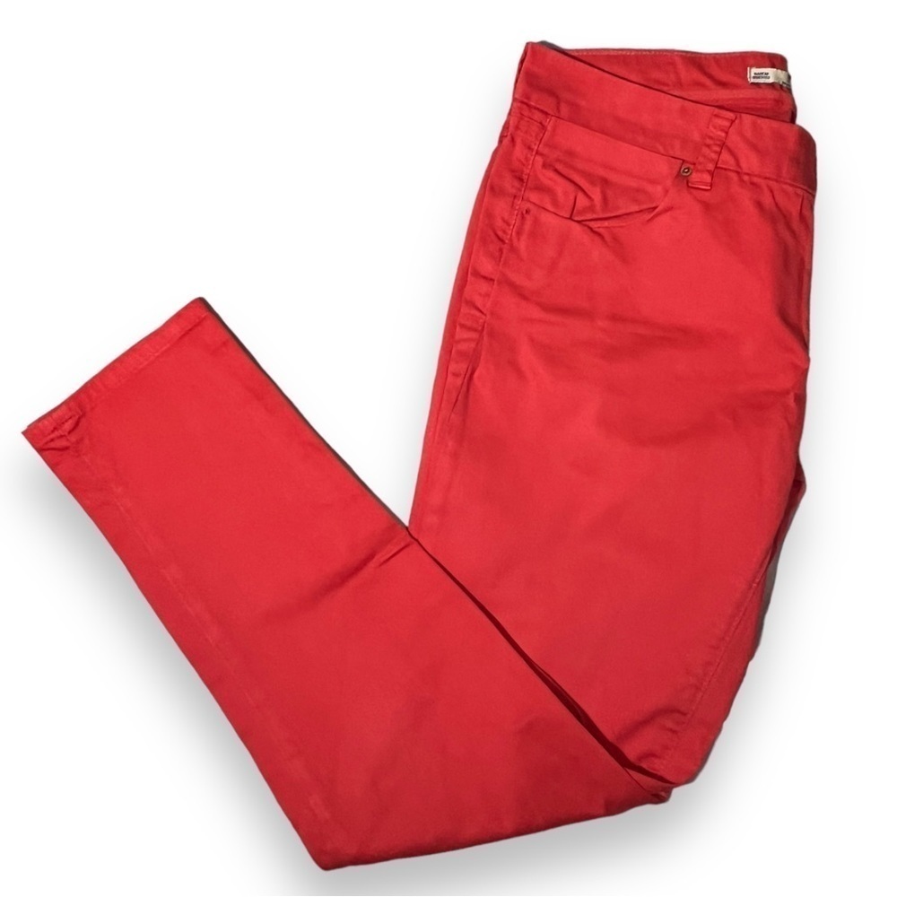 Leara Woman Slim Ankle Jeans Red Size 6